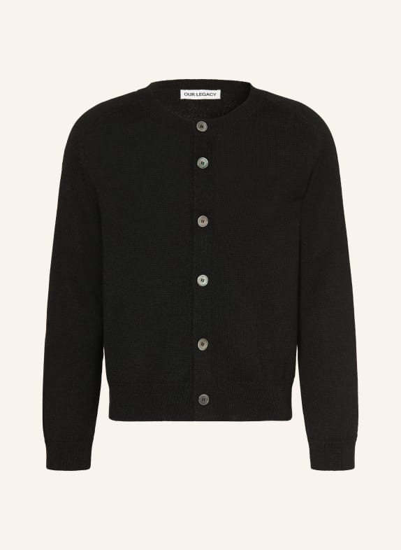OUR LEGACY Strickjacke SCHWARZ