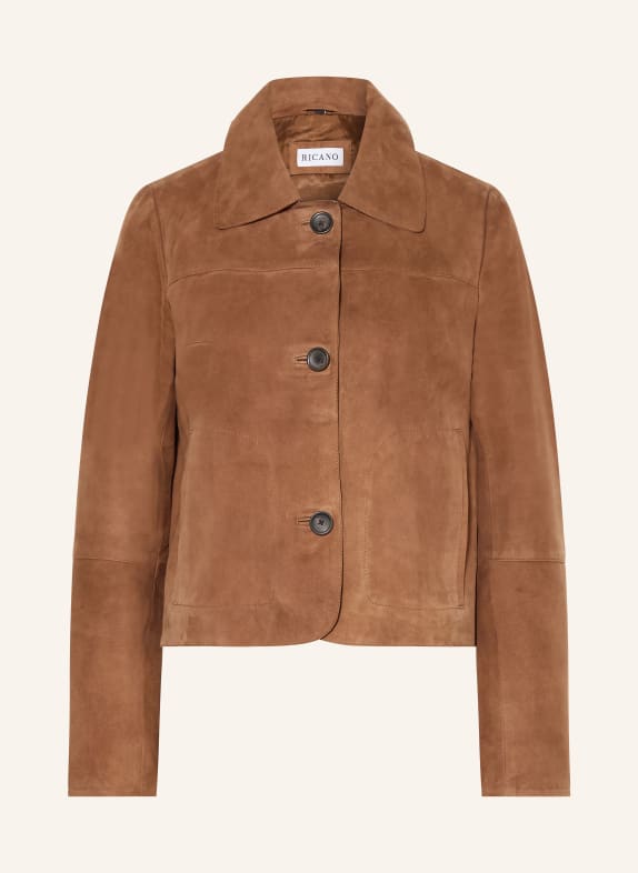 RICANO Kožená bunda JEENA HNĚDÁ