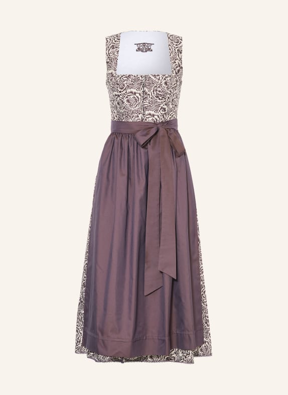 SPORTALM dirndl TMAVĚ FIALOVÁ / KRÉMOVÁ