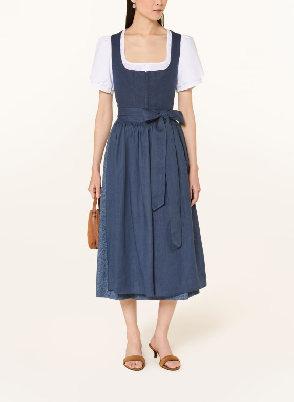 Johann & Johanna linen dirndl DARK BLUE / LIGHT BLUE / BLUE
