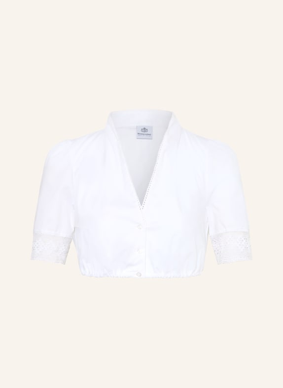 Hammerschmid Dirndlbluse AMELIE mit Spitze WEISS