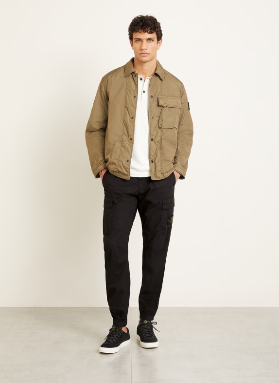 STONE ISLAND Cargobroek Regular Fit ZWART