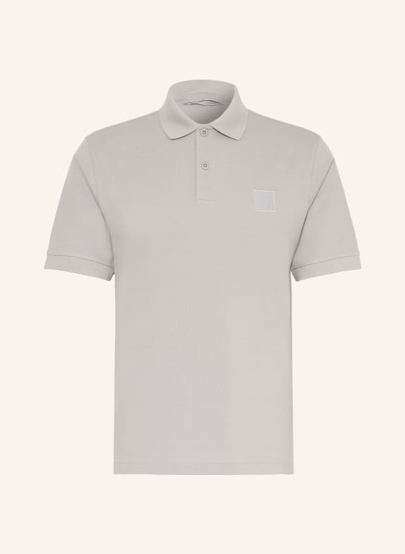 STONE ISLAND Piqué polo shirt GHOST LIGHT GRAY