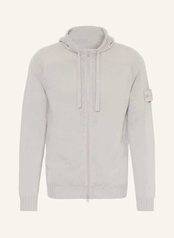 STONE ISLAND GHOST cardigan in cashmere LIGHT GRAY