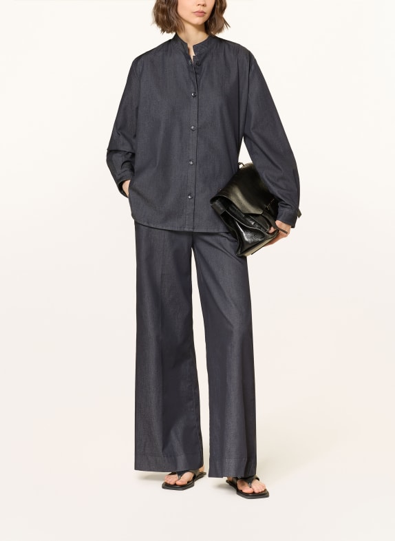 MRS & HUGS Blouse in denimlook DONKERBLAUW