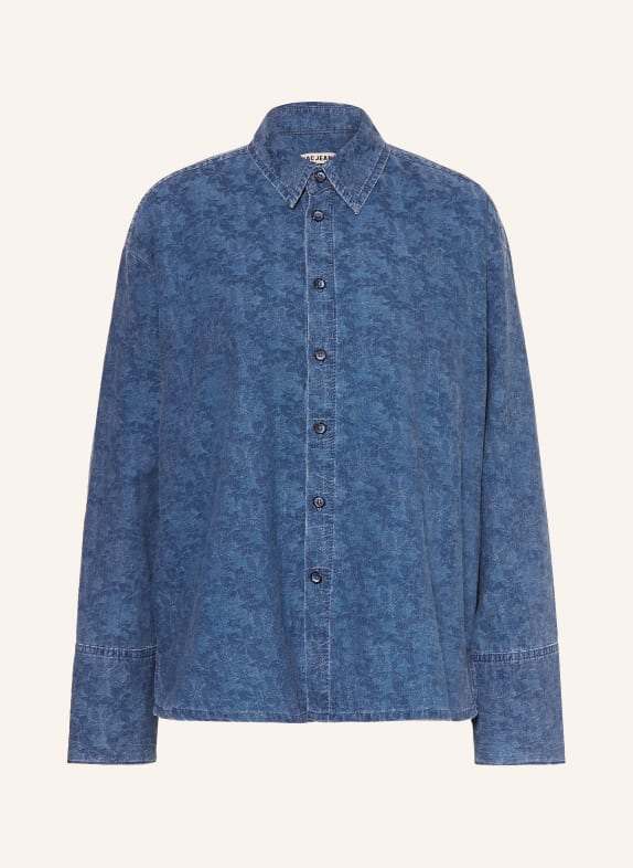 MAC Overhemdblouse in denimlook BLAUW