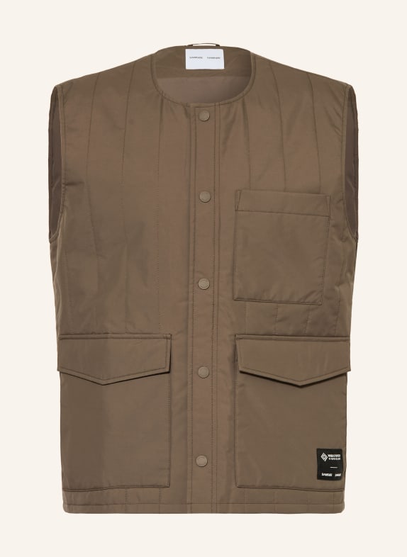 SAMSØE  SAMSØE SAGAVIN quilted vest DARK BROWN