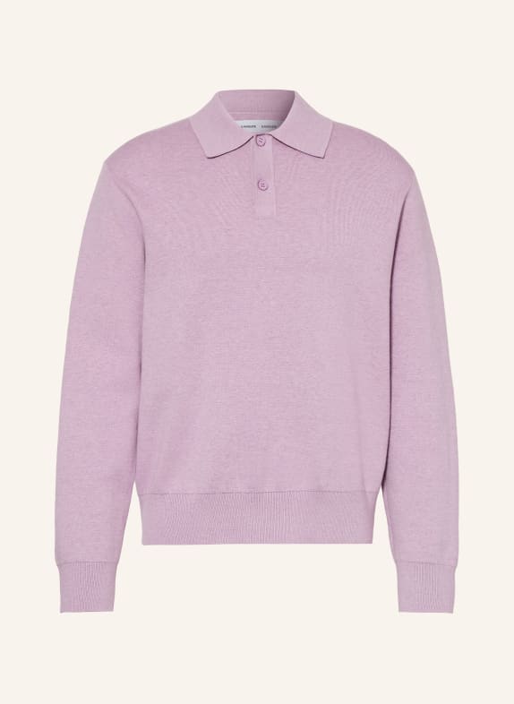 SAMSØE  SAMSØE SANINO knit polo shirt LIGHT PURPLE