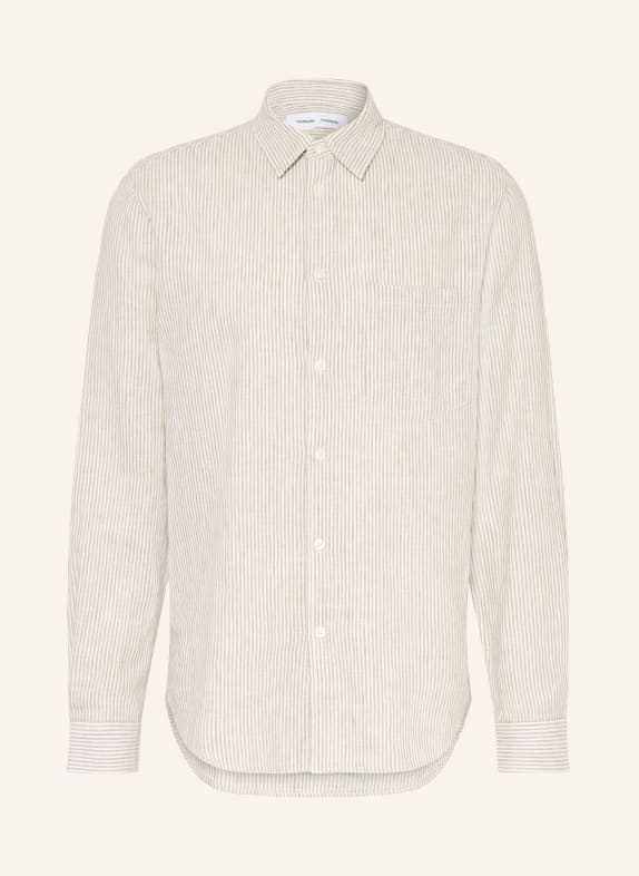 SAMSØE  SAMSØE Hemd SALIAM Comfort Fit mit Leinen BEIGE / ECRU