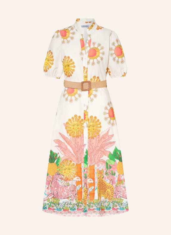 MORE & MORE Kleid HELLROT / DUNKELORANGE / DUNKELGELB