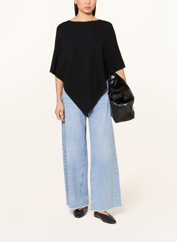 darling harbour Cashmere-Poncho BLACK