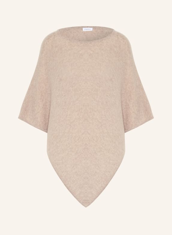 darling harbour cashmere poncho GREIGE MELANGE