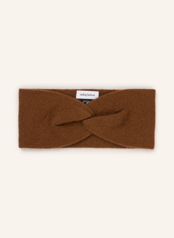 darling harbour Cashmere headband TOFFEE
