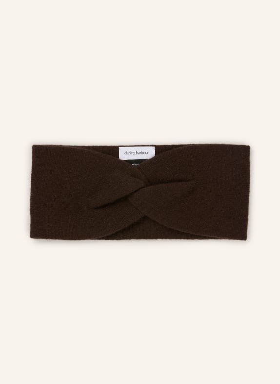 darling harbour Cashmere headband DARK BROWN