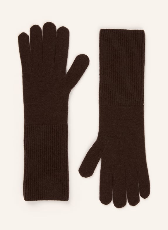 darling harbour Cashmere gloves DARK BROWN