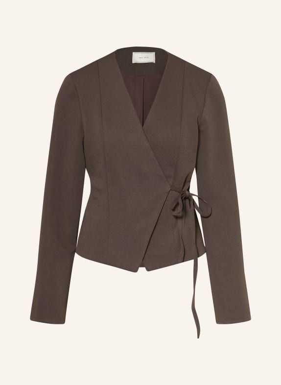 NEO NOIR Zavinovací halenka SIMMI TMAVĚ HNĚDÁ