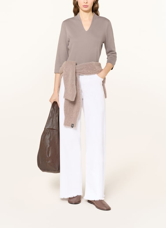 efixelle T-shirt med 3/4-ærmer TAUPE