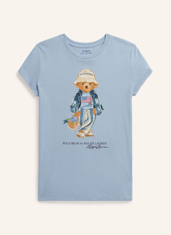 POLO RALPH LAUREN T-Shirt HELLBLAU / HELLBRAUN