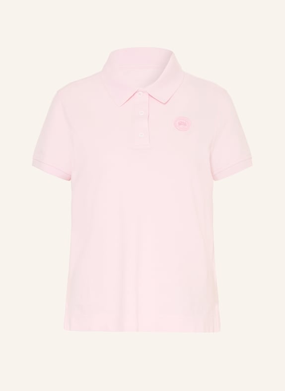 CANADA GOOSE Koszulka polo z pikowanym wzorem ALMIRA JASNORÓŻOWY