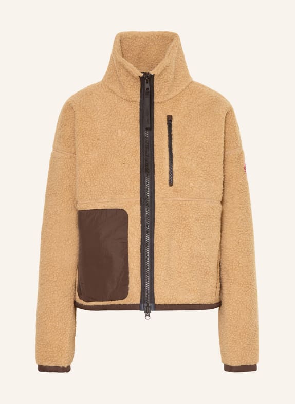 CANADA GOOSE Teddyfell-Jacke SIMCOE BEIGE / DUNKELBRAUN