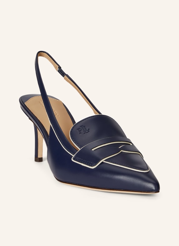 LAUREN RALPH LAUREN Slingpumps KHLOE DUNKELBLAU / ECRU
