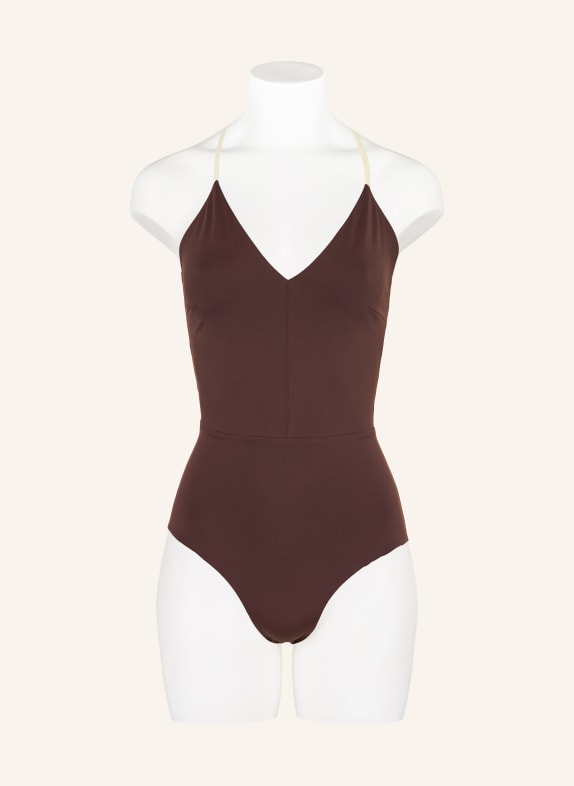 MYMARINI Badeanzug SUMMERSUIT zum Wenden mit UV-Schutz DUNKELBRAUN / CREME / HELLLILA