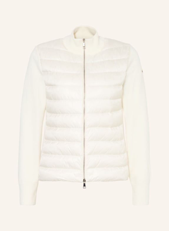 MONCLER Daunenjacke im Materialmix ECRU