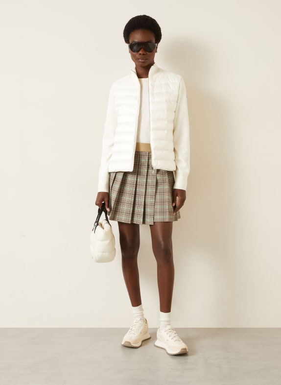 MONCLER Down jacket in a mix of materials ECRU