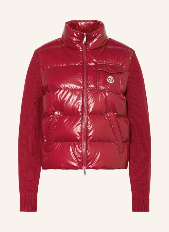 MONCLER Strickjacke im Materialmix ROT