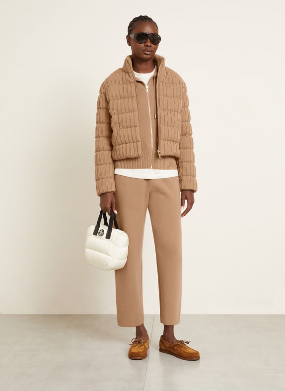MONCLER Strickhose mit Cashmere CAMEL