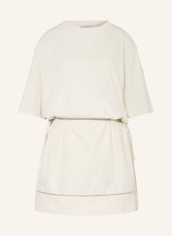 MONCLER Kleid im Materialmix CREME