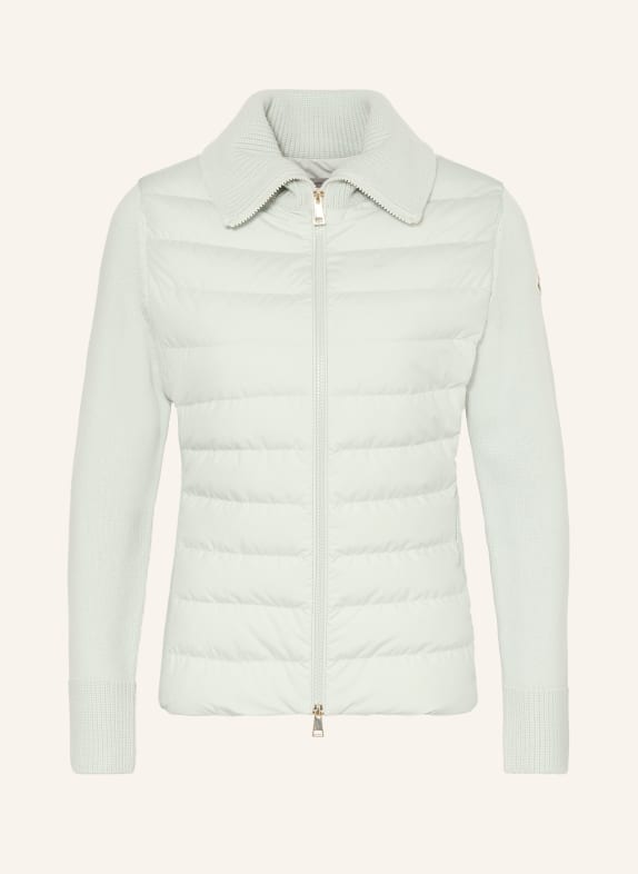 MONCLER Lightweight-Daunenjacke im Materialmix HELLBLAU