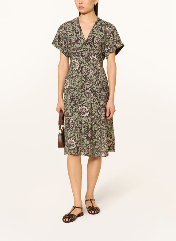 Marc O'Polo šaty ZELENÁ / SVĚTLE ŠEDÁ / ČERNÁ