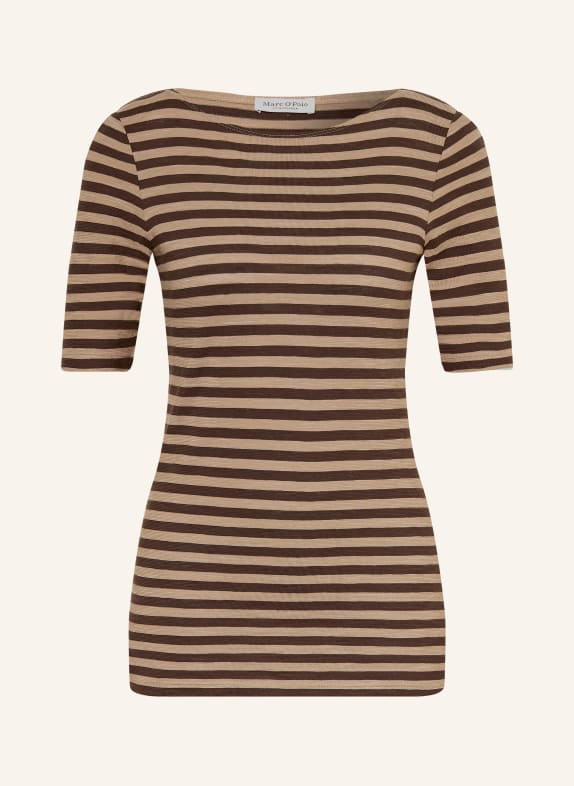 Marc O'Polo T-Shirt BEIGE / DUNKELBRAUN