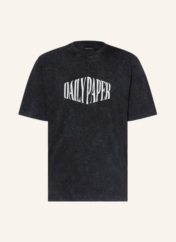 DAILY PAPER T-Shirt VINTAGE DUNKELGRAU / WEISS