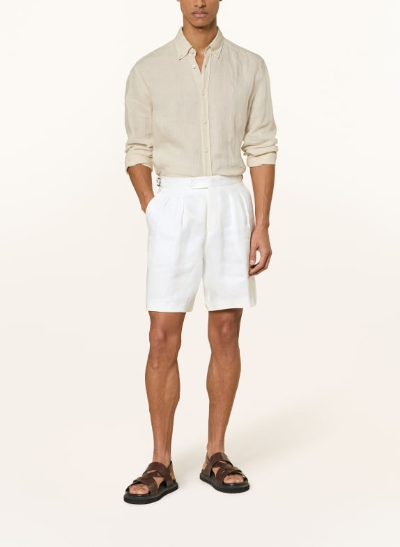 BOSS Leinenshorts PERIN Tapered Fit CREME
