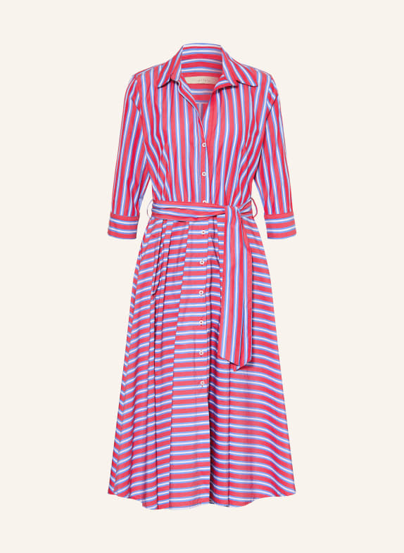 lilienfels Sukienka koszulowa z rękawami 3/4 CZERWONY / JASNONIEBIESKI / BIAŁY