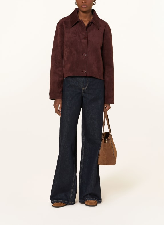 darling harbour Kastenjacke in Lederoptik BORDEAUX