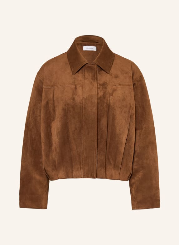 darling harbour Blouson aspect cuir woodbrown