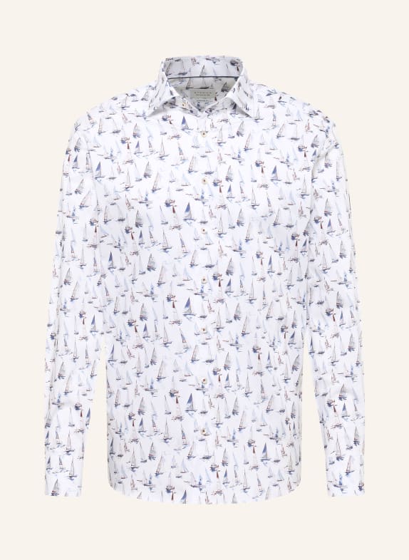 ETERNA Hemd Slim Fit WEISS / BRAUN / BLAU