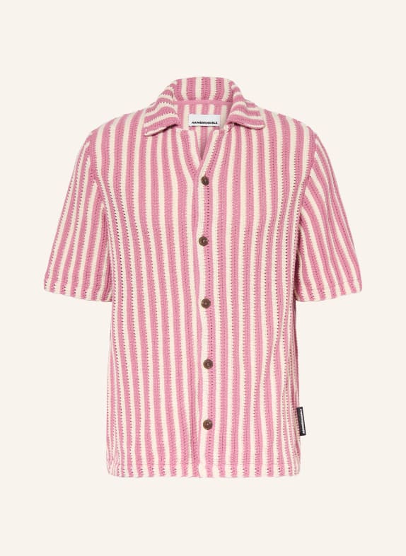 ARMEDANGELS Gebreid shirt Comfort Fit LICHTPAARS / CRÈME