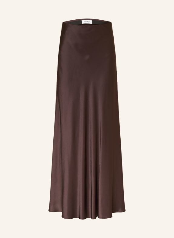 ottod'ame CHIARA satin skirt DARK BROWN