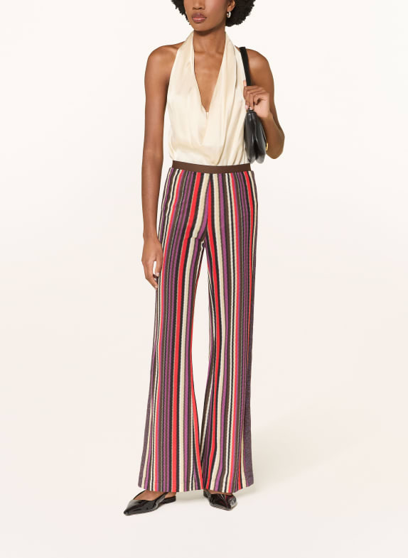 ottod'ame Gebreide broek met glittergaren PAARS / BRUIN / ROOD