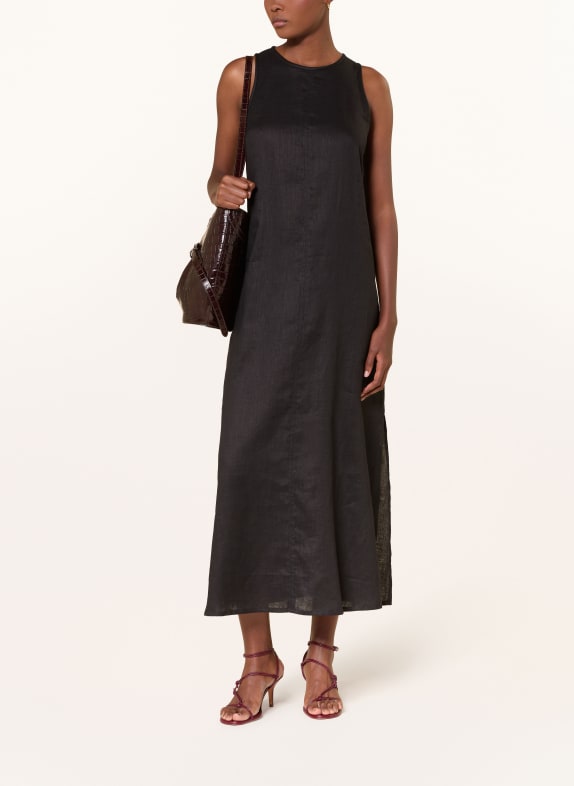 ottod'ame Leinenkleid SCHWARZ