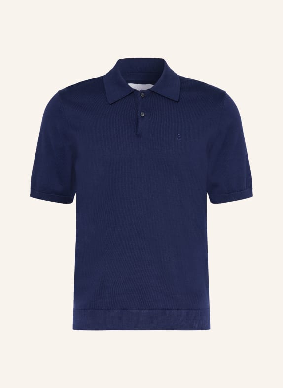 ARMEDANGELS Gebreid poloshirt DONKERBLAUW