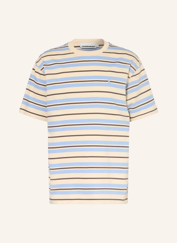 ARMEDANGELS T-Shirt MAARKOS HELLGELB / KHAKI / HELLBLAU