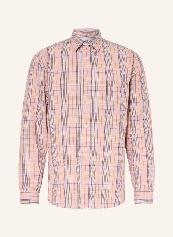 ARMEDANGELS Chemise Comfort Fit ROSÉ / ROSE FUCHSIA / BLEU FONCÉ