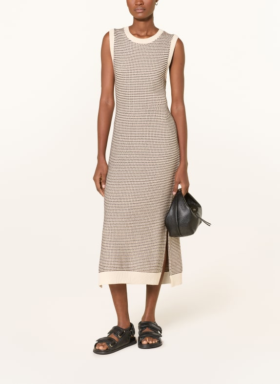VARLEY Strickkleid SADIA ECRU / HELLBRAUN / BRAUN