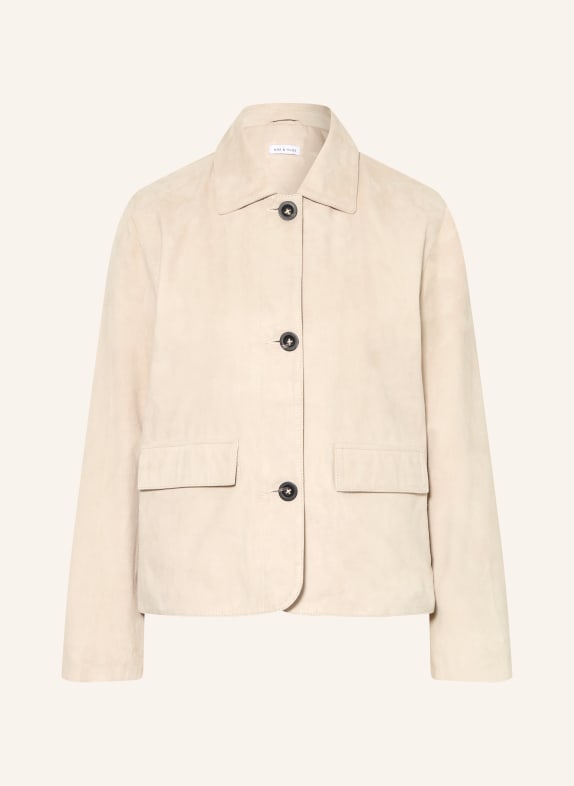 MRS & HUGS Lederjacke BEIGE