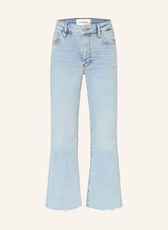 FRAME Flared Jeans THE REBOOT CROP TBRF TRIBUTE RAW FRAY